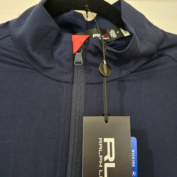 RLX Ralph Lauren Men's 1/4 Zip Performance Wicking Pullover Red Blue Sz Med NWT - Picture 3 of 8
